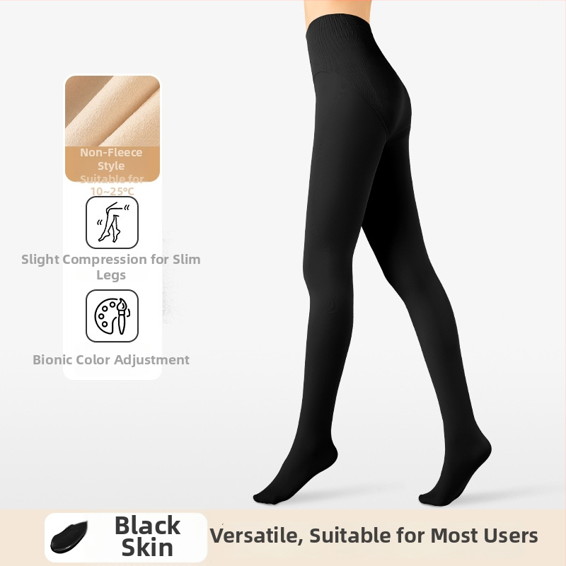 Harisnice s fleece podstavom za jesen-zimu, srednje debljine, visoke elastičnosti, poliester-elastin smjesa, tijesan kroj