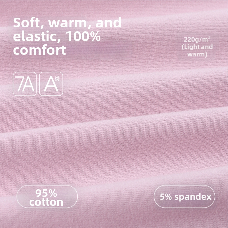 Ženski termalni set od 100% pamuka, s polugornjim ovratnikom, antibakterijski, antistaticki, debeli materijal, dvodijelni komplet (gornji dio i hlače)