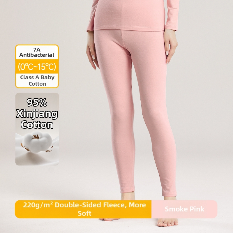 Ženski termalni set od 100% pamuka, s polugornjim ovratnikom, antibakterijski, antistaticki, debeli materijal, dvodijelni komplet (gornji dio i hlače)