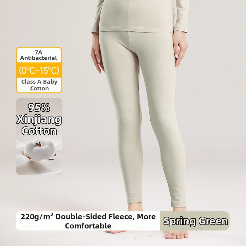 Ženski termalni set od 100% pamuka, s polugornjim ovratnikom, antibakterijski, antistaticki, debeli materijal, dvodijelni komplet (gornji dio i hlače)