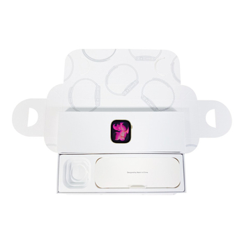 Кутия за опаковка на смарт часовник – фиксирана хартиена кутия, хартия с тегло 1200 г, офсетен печат и горещ печат, печат на лого.