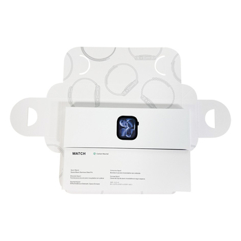 Кутия за опаковка на смарт часовник – фиксирана хартиена кутия, хартия с тегло 1200 г, офсетен печат и горещ печат, печат на лого.