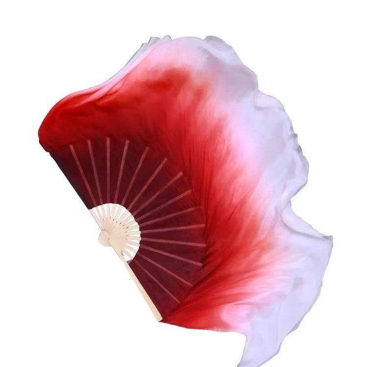 Копринен танцов фен, двустранен, за янгко и класически танци (материал: коприна; двустранен дизайн; употреба: за янгко и класически танц; квадратно танцуване)