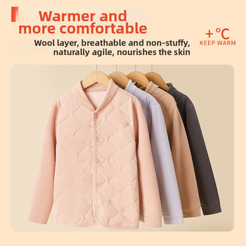 Unisex trodjelni set školskih uniform od ovčje vune: debeli kardigan s polugornim ovratnikom, prsluk i hlače, velur podstava, gustoća materijala 401–500 g/m2, uzrast 13–18 godina