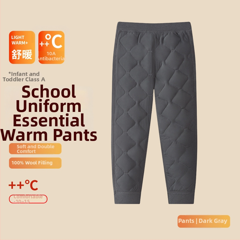 Unisex trodjelni set školskih uniform od ovčje vune: debeli kardigan s polugornim ovratnikom, prsluk i hlače, velur podstava, gustoća materijala 401–500 g/m2, uzrast 13–18 godina