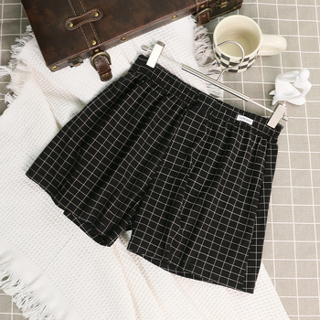 Πιτζάμα παντελόνια για το σπίτι – καρό βαμβακερό ύφασμα, μεσαία μέση, αναπνέοντα, κατάλληλα για όλες τις εποχές