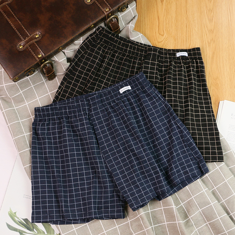 Πιτζάμα παντελόνια για το σπίτι – καρό βαμβακερό ύφασμα, μεσαία μέση, αναπνέοντα, κατάλληλα για όλες τις εποχές