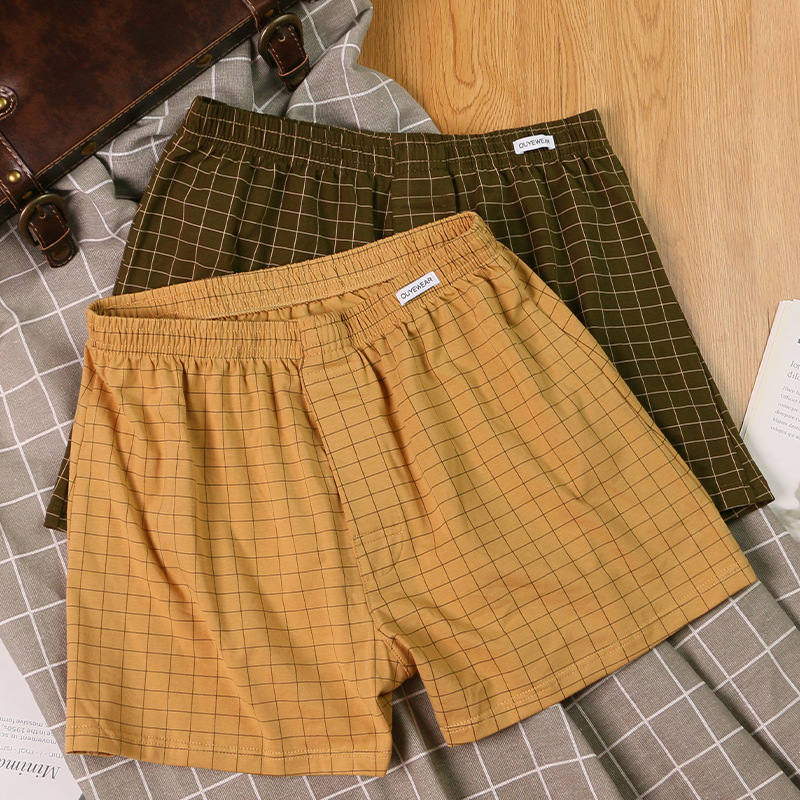 Πιτζάμα παντελόνια για το σπίτι – καρό βαμβακερό ύφασμα, μεσαία μέση, αναπνέοντα, κατάλληλα για όλες τις εποχές