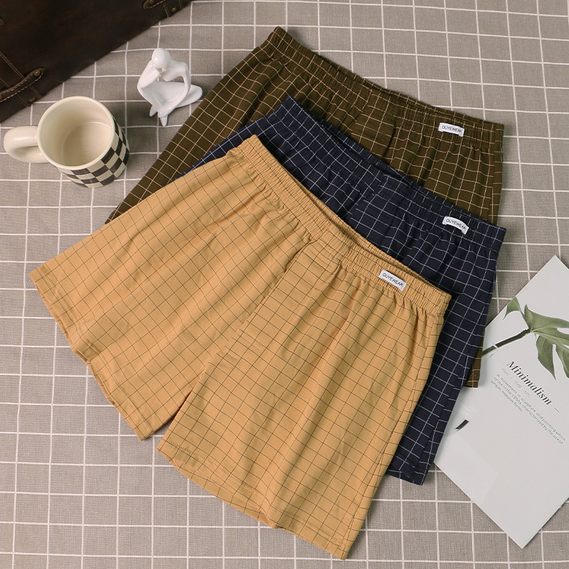 Πιτζάμα παντελόνια για το σπίτι – καρό βαμβακερό ύφασμα, μεσαία μέση, αναπνέοντα, κατάλληλα για όλες τις εποχές