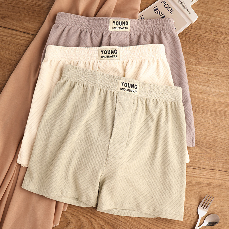 Chiloți bărbați din bumbac 95–100%, croială lejeră, respirabili, talie medie, țesătură jacquard, culoare solidă, pentru toate anotimpurile