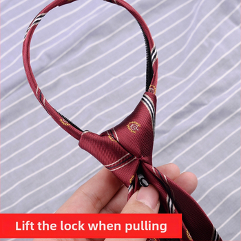 Вратовръзка без връзване с цип за жени, къс стил, Хелоуин cosplay, райета, полиестерна нишка, жакард