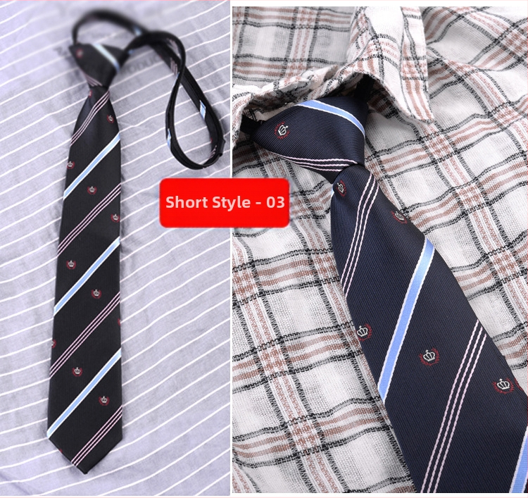 Вратовръзка без връзване с цип за жени, къс стил, Хелоуин cosplay, райета, полиестерна нишка, жакард