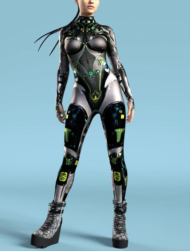 Cosplay overál – Harajuku stílus, Spandex keverék, a fő anyag tartalma 30% alatti, Nyár 2023, Játékok és anime szerepjátékokhoz