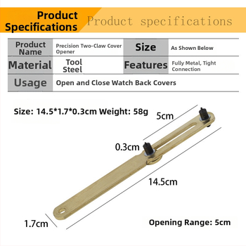 Óraszerelő eszköz készlet, 19-darabos vas készlet, háromcsontos hátlapnyitó az akkumulátor cseréjéhez