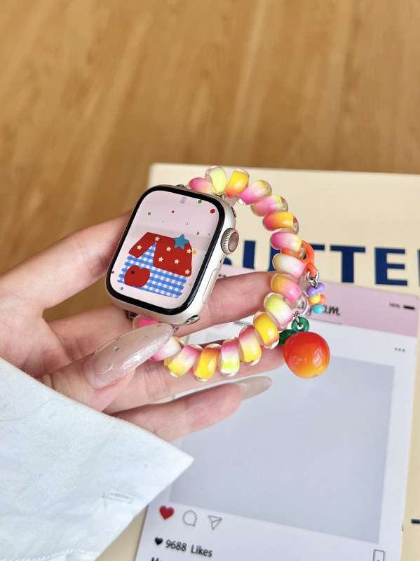 Elastična plastična narukvica za Apple Watch s jednim petljom zatvaranja (bez kopče); kompatibilno s Apple Watch; broj proizvoda AL; prilagodljiva veličina sučelja
