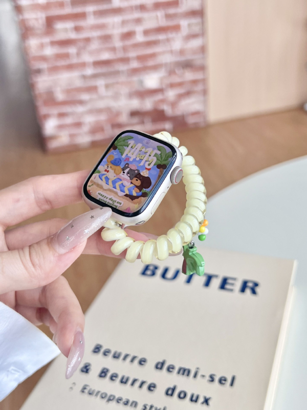 Elastična plastična narukvica za Apple Watch s jednim petljom zatvaranja (bez kopče); kompatibilno s Apple Watch; broj proizvoda AL; prilagodljiva veličina sučelja
