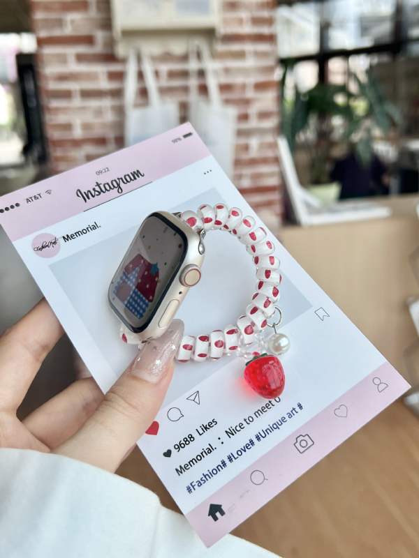 Elastična plastična narukvica za Apple Watch s jednim petljom zatvaranja (bez kopče); kompatibilno s Apple Watch; broj proizvoda AL; prilagodljiva veličina sučelja