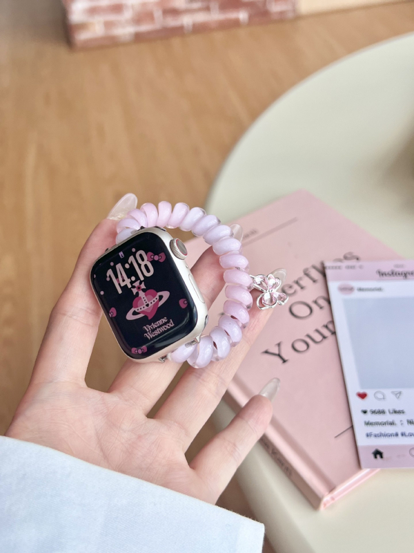 Elastična plastična narukvica za Apple Watch s jednim petljom zatvaranja (bez kopče); kompatibilno s Apple Watch; broj proizvoda AL; prilagodljiva veličina sučelja