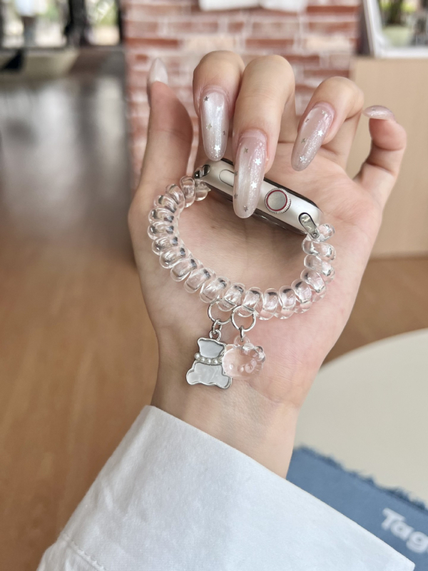 Elastična plastična narukvica za Apple Watch s jednim petljom zatvaranja (bez kopče); kompatibilno s Apple Watch; broj proizvoda AL; prilagodljiva veličina sučelja