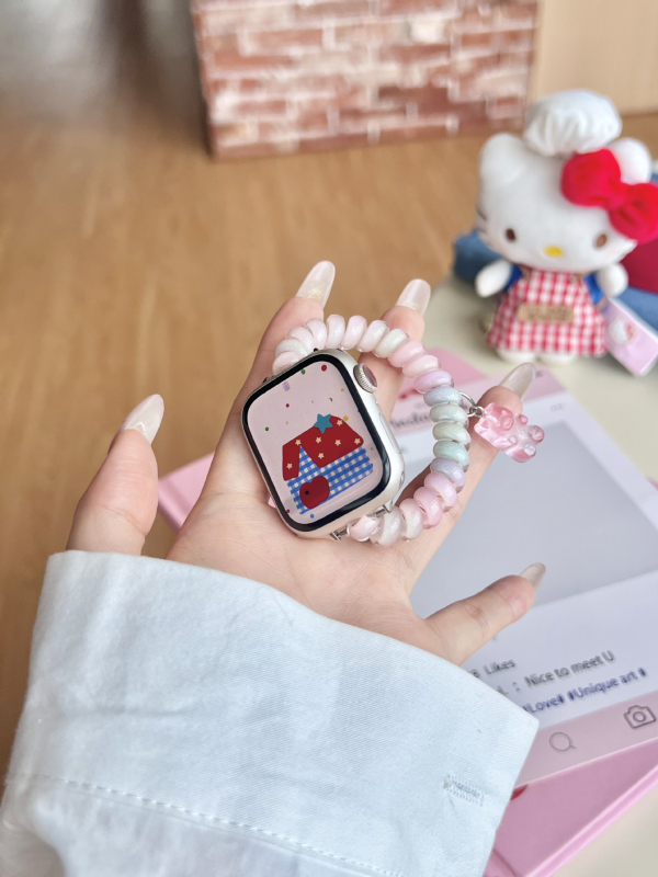 Elastična plastična narukvica za Apple Watch s jednim petljom zatvaranja (bez kopče); kompatibilno s Apple Watch; broj proizvoda AL; prilagodljiva veličina sučelja