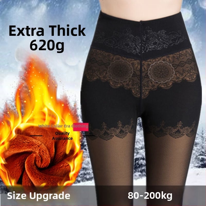 Женски зимни чорапогащи-леггинси от chenille със спандекс, висока еластичност, средна плътност, поддържат топлината