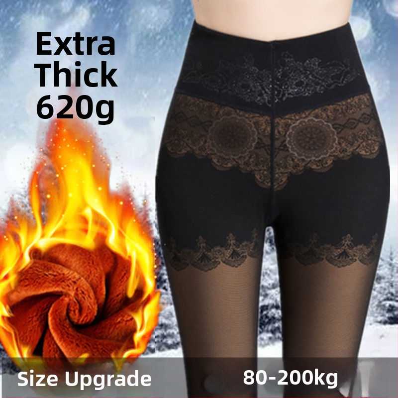 Женски зимни чорапогащи-леггинси от chenille със спандекс, висока еластичност, средна плътност, поддържат топлината