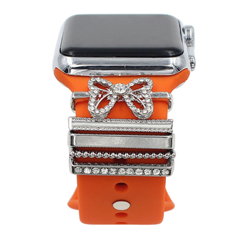 Dekorativni prsten za Apple Watch silikonsku narukvicu – Mickey motiv, metal, 7 g