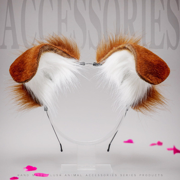 Ръчно изработено плюшено аксесоар за глава с уши на чудовище, карикатурен стил, унисекс