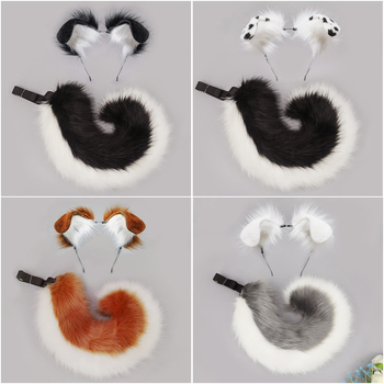 Ръчно изработено плюшено аксесоар за глава с уши на чудовище, карикатурен стил, унисекс