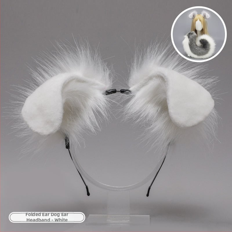 Ръчно изработено плюшено аксесоар за глава с уши на чудовище, карикатурен стил, унисекс