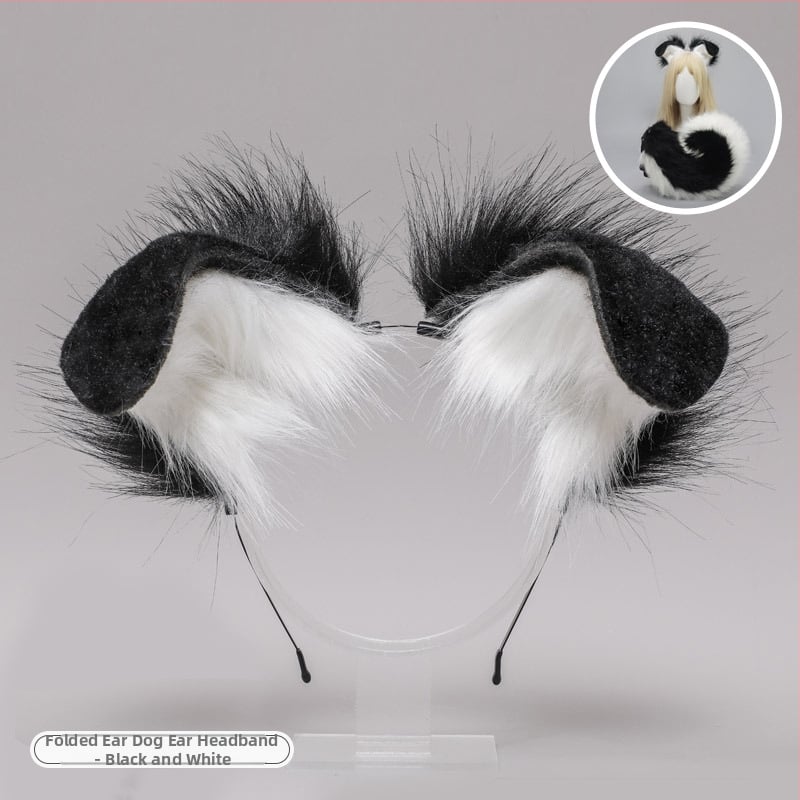 Ръчно изработено плюшено аксесоар за глава с уши на чудовище, карикатурен стил, унисекс