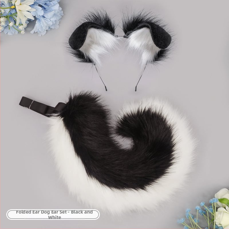 Ръчно изработено плюшено аксесоар за глава с уши на чудовище, карикатурен стил, унисекс