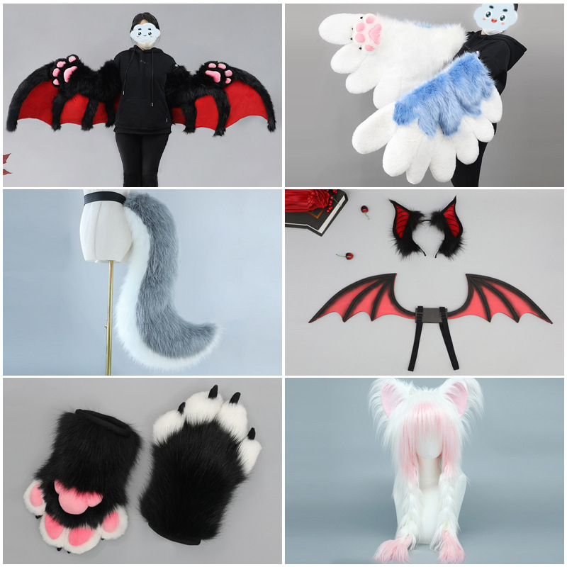 Ručni plišasti dodatak za fursuit šapu za cosplay i scenske nastupe (Materijal: 100% pliš; Dob: Odrasli; Sezona: Zima 2024; Tolerancija: 1–2 cm; Na lageru)