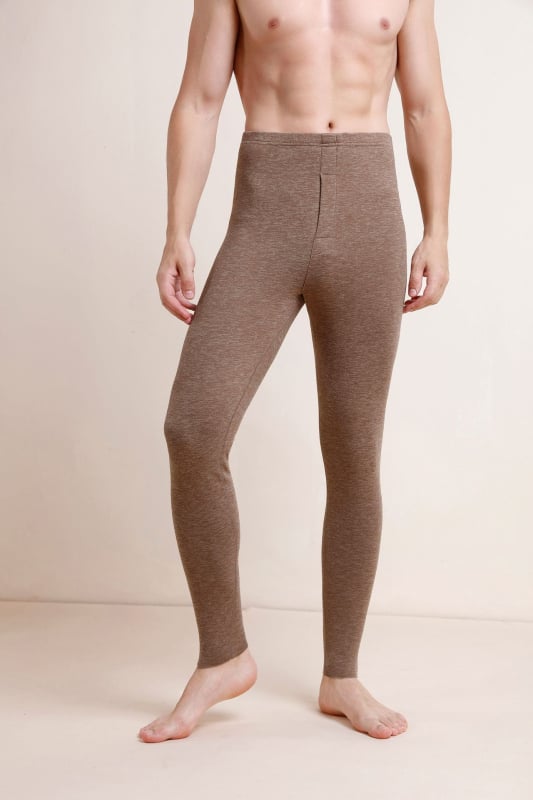 Muški vuneni termalni set za jesen/zimu – osnovni sloj gornji i donji dio, okrugli ovratnik, dugi rukav, debljina 251–300 g/m²