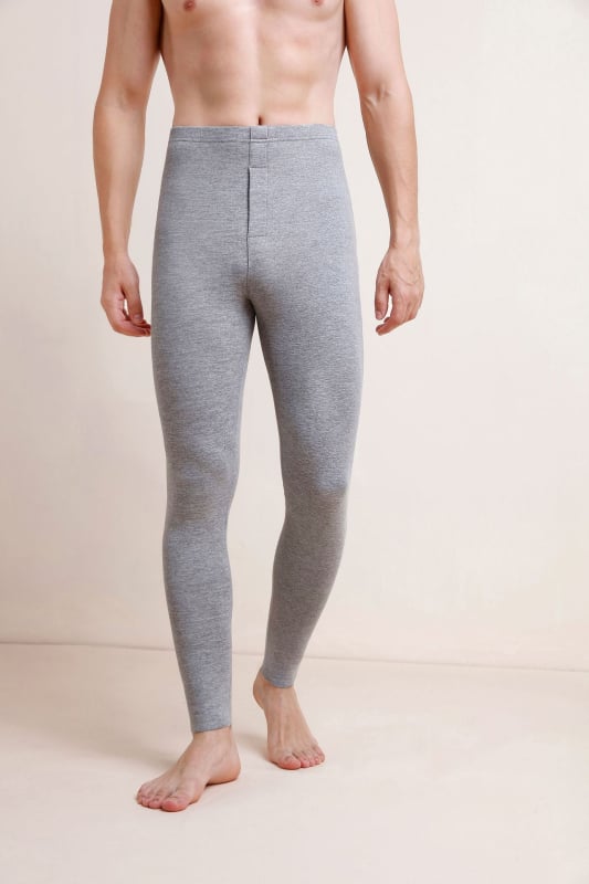 Muški vuneni termalni set za jesen/zimu – osnovni sloj gornji i donji dio, okrugli ovratnik, dugi rukav, debljina 251–300 g/m²