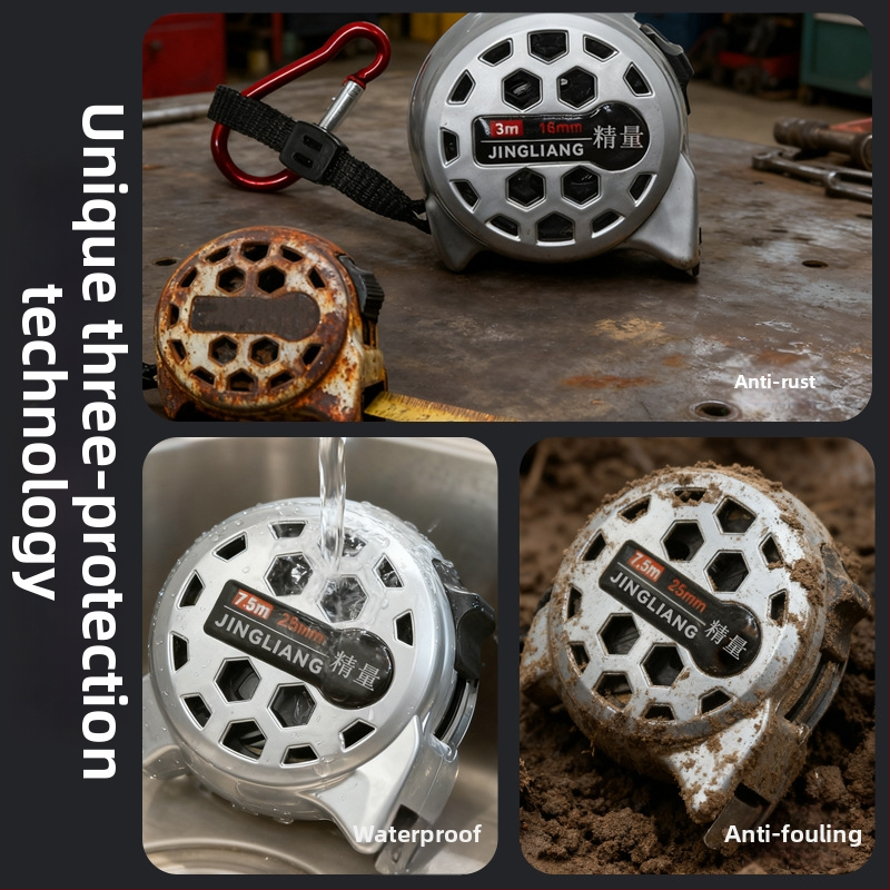 Dutá oceľová meracia páska, vodotesná, odolná voči pádom, vysoká presnosť, s puzdrom