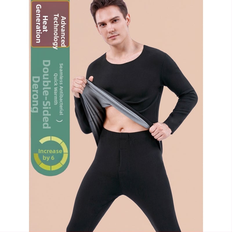 Termalni set donjeg rublja za muškarce i žene, vlakno za grijanje, pamukova baza, ekstra debeli materijal 501–600 g/m², velur podstava, dugi rukavi
