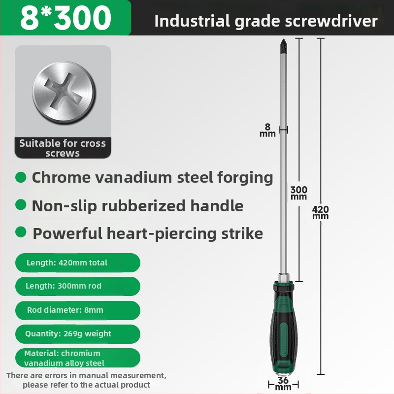 Πολυβιδική μαγνητική κατσαβίδα από Cr-V ατσάλι, με σταυροειδή κεφαλή, υψηλή σκληρότητα, ανθεκτική σε κρούσεις