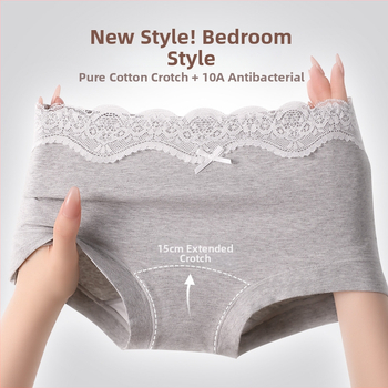 Boxer briefs за тийн момичета, антибактериални, проветриви, изцяло памучни, средна талия, гладка тъкан