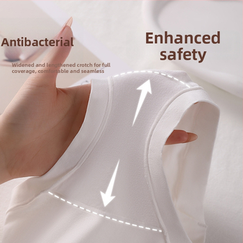 Boxer briefs за тийн момичета, антибактериални, проветриви, изцяло памучни, средна талия, гладка тъкан