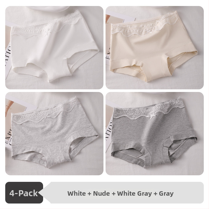 Boxer briefs за тийн момичета, антибактериални, проветриви, изцяло памучни, средна талия, гладка тъкан