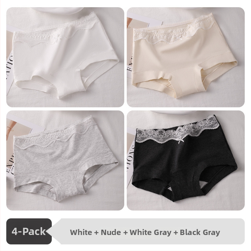 Boxer briefs за тийн момичета, антибактериални, проветриви, изцяло памучни, средна талия, гладка тъкан