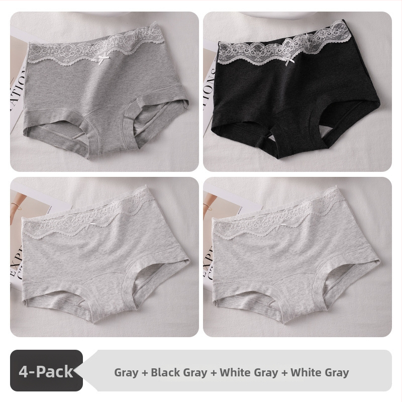 Boxer briefs за тийн момичета, антибактериални, проветриви, изцяло памучни, средна талия, гладка тъкан