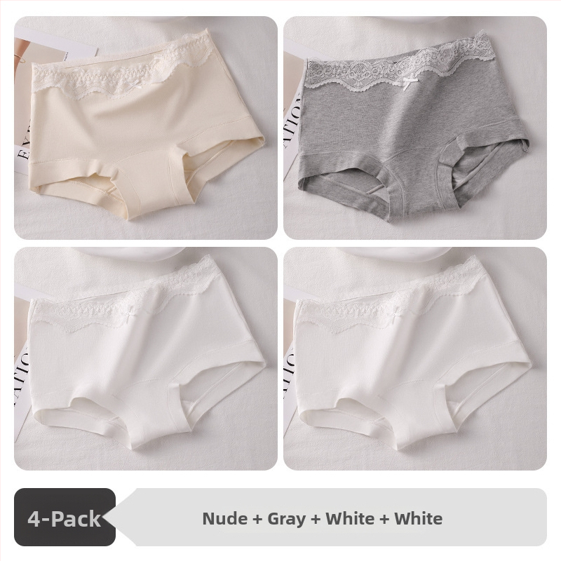 Boxer briefs за тийн момичета, антибактериални, проветриви, изцяло памучни, средна талия, гладка тъкан