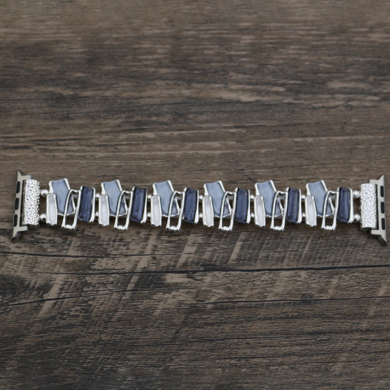 Kmille remen za Apple Watch, metalni remen s nepravilnim emajliranim završetkom, cinkovita legura, duljina 15 cm, 14/20 mm, s jednom petljom