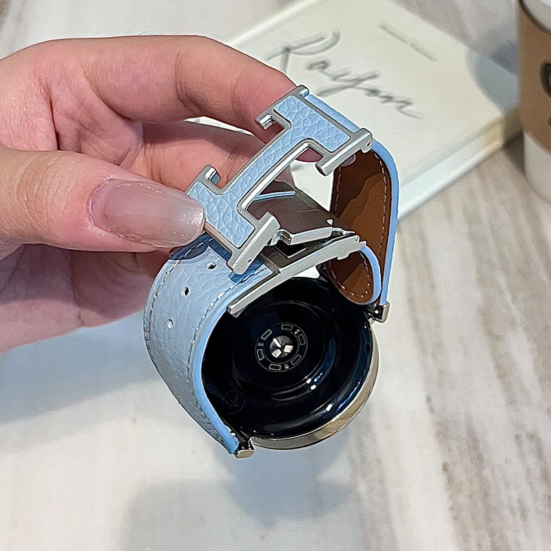 Brățară de ceas din piele autentică Huawei cu închidere magnetică, compatibilă universal cu GT4/GT5/GT6 și Watch5