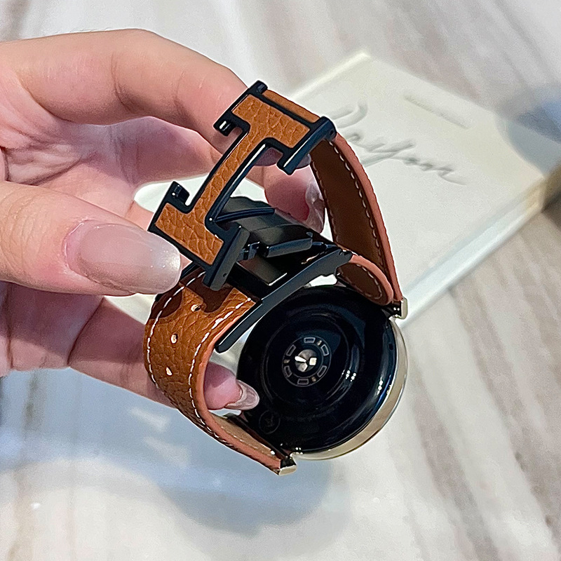Brățară de ceas din piele autentică Huawei cu închidere magnetică, compatibilă universal cu GT4/GT5/GT6 și Watch5