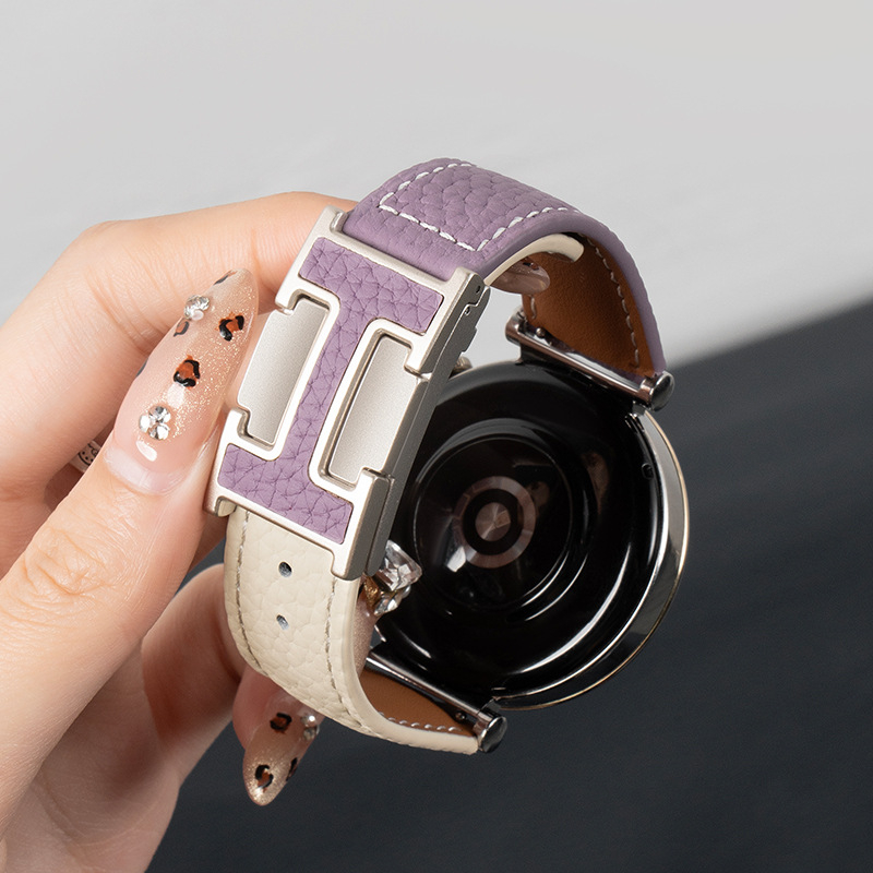 Brățară de ceas din piele autentică Huawei cu închidere magnetică, compatibilă universal cu GT4/GT5/GT6 și Watch5