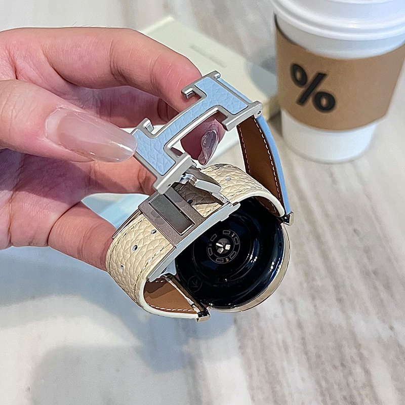 Brățară de ceas din piele autentică Huawei cu închidere magnetică, compatibilă universal cu GT4/GT5/GT6 și Watch5