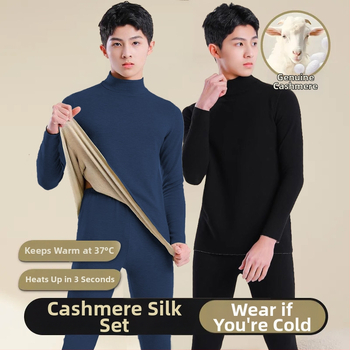 Tinejdžerski termalni set: gornji dio i hlače od vune, dugi rukavi, ekstra debela vuna